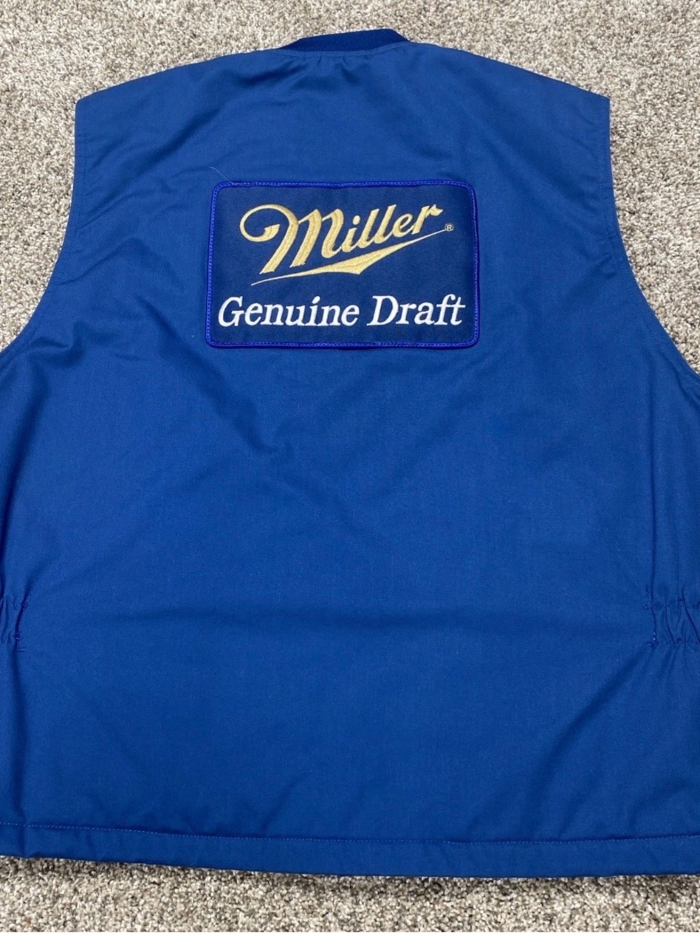 Miller Genuine Draft Blue Promotional Vest lite beer 80s shirt advertising